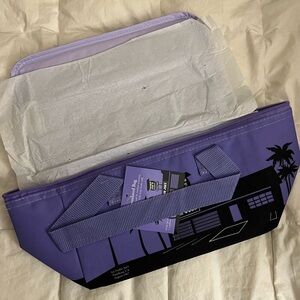 purple mini insulated tote bag